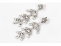 Shimmering Sterling And White Zirconia Chandelier Earrings