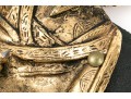 Jose Cotel Stunning Wide Vintage 70's Leather Belt With Large Chinese Scholar Buckle