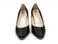 Prada Chic Black Satin Pumps, Size 37 1/2