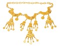 Impressive Bold Gold Tone Ganesh Motif Bib Necklace