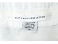 Diane Von Furstenburg Lovely White Linen Embroidered Halter Dress, Size M