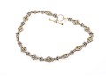 Elyse Ryan Beautiful 18k And Granulated Sterling Silver Lozenge Link Necklace