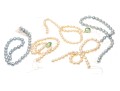 Lot Of Five Cultured Freshwater Pearl Hanks, 7.75 To 9.0 Mm: Two Grey, Three Pinkish-ivory