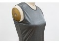 Calvin Klein Striking Silver Metallic Sleeveless Tank Dress, Size Small