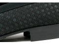 Bally Handsome Black Basketweave Fabric Loafers, Size 7 M