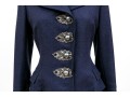 Blumarine Eye-catching Blue Wool And Cashmere Skirt Suit, Size 44 Italy (USA 8)