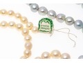 Lot Of Five Cultured Freshwater Pearl Hanks, 7.75 To 9.0 Mm: Two Grey, Three Pinkish-ivory