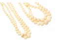 Lovely Lot Of Fwo Vintage Double Strands Of Graduated Coral Bead Necklaces