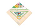 Gucci Vintage New Old Stock Floral Butterfly Cotton Neck Scarf, Ivory, With Packaging