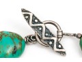 Bold Sterling And Turquoise Stone Statement Necklace