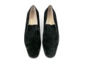Salvatore Ferragamo Handsome Black Suede Loafer, Size 10B