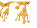 Impressive Bold Gold Tone Ganesh Motif Bib Necklace