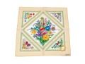 Gucci Vintage New Old Stock Floral Butterfly Cotton Neck Scarf, Ivory, With Packaging