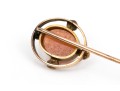 Two 14K Vintage Cameo And Pearl Stick Pins
