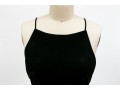 Andrea Polizzi Elegant Black Gathered Floor Length Sleeveless Dress, Size 4
