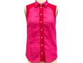 Veronica Beard Pretty Dark Pink Cotton And Silk Sleeveless Blouse,  Size 0