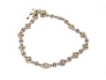 Elyse Ryan Beautiful 18k And Granulated Sterling Silver Lozenge Link Necklace