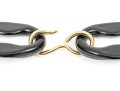 Pair Of Chic Vintage 70's Gucci Style Metal And Acrylic Link Belts