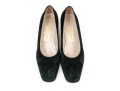 Salvatore Ferragamo Classic Black Suede Pumps, Size 10B