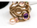 Artistic Stephen Dweck Quartz And Amethyst Ring, Size 7