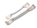 Lot Of Two Southwestern Sterling Silver Ended Expansion Style Watch Bands