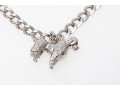 Sterling Silver Fun Poodle Motif Charm Bracelet