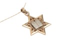 Delicate 10K Chain Displays 14K Star Pendant Necklace