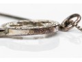 Sterling And Zirconia Key Pendant Necklace