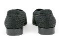 Bally Handsome Black Basketweave Fabric Loafers, Size 7 M