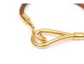 Hermes Stylish Leather Hook And Loop Bracelet