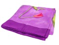 Salvatore Ferragamo Lovely Purple And Green Vintage Silk Tulip Motif Scarf