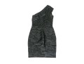 Hervé Léger Striking Black One Shoulder Sheath Dress, Size XS