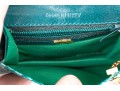 Judith Leiber Handsome Teal Lizard Mini Purse/key Chain