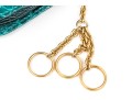 Judith Leiber Handsome Teal Lizard Mini Purse/key Chain