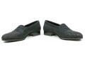 Bally Handsome Black Basketweave Fabric Loafers, Size 7 M