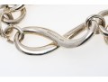 Tiffany & Co. Sterling Silver Handsome Infinity Link Center Polished Link Bracelet