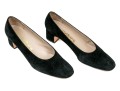 Salvatore Ferragamo Classic Black Suede Pumps, Size 10B