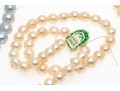 Lot Of Five Cultured Freshwater Pearl Hanks, 7.75 To 9.0 Mm: Two Grey, Three Pinkish-ivory