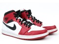 Nike Iconic Black, White And Burgundy Leather High Top Air Jordans, Size 11