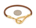 Hermes Stylish Leather Hook And Loop Bracelet