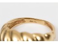 Bold 18K Ribbed Dome Ring, Size 6.75+