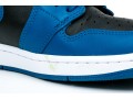 Nike Chic Leather High Top Air Jordans, Black, Blue, White, Size 11