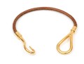 Hermes Stylish Leather Hook And Loop Bracelet
