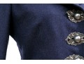 Blumarine Eye-catching Blue Wool And Cashmere Skirt Suit, Size 44 Italy (USA 8)