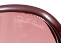 Roberto Cavalli Striking Burgundy Patterned Arm Acrylic Oversized Sunglasses