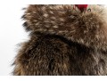 The Tepper Collection NY Tannish Brown Raccoon Fur Hooded Zip Jacket