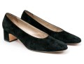 Salvatore Ferragamo Classic Black Suede Pumps, Size 10B