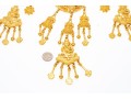 Impressive Bold Gold Tone Ganesh Motif Bib Necklace