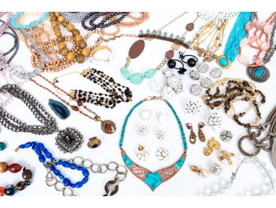 Lot Of Assorted Costume Jewelry, Including Monet, Castlecliff