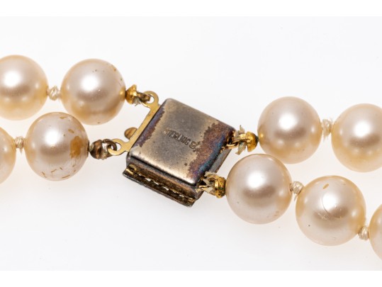 Lot Of Four Assorted Faux Pearl Necklaces, Including Majorica